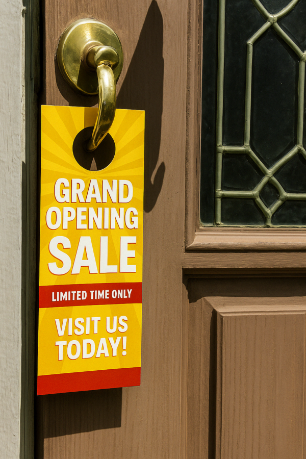 Door Hangers For Grand Openings & Store Sales