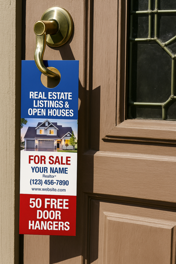 Door Hangers For Real Estate Listings & Open Houses